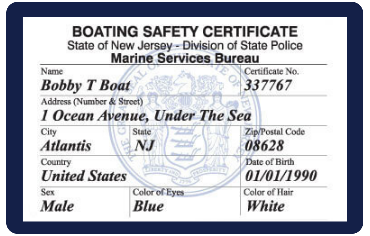 NJ Private Boating Certificate